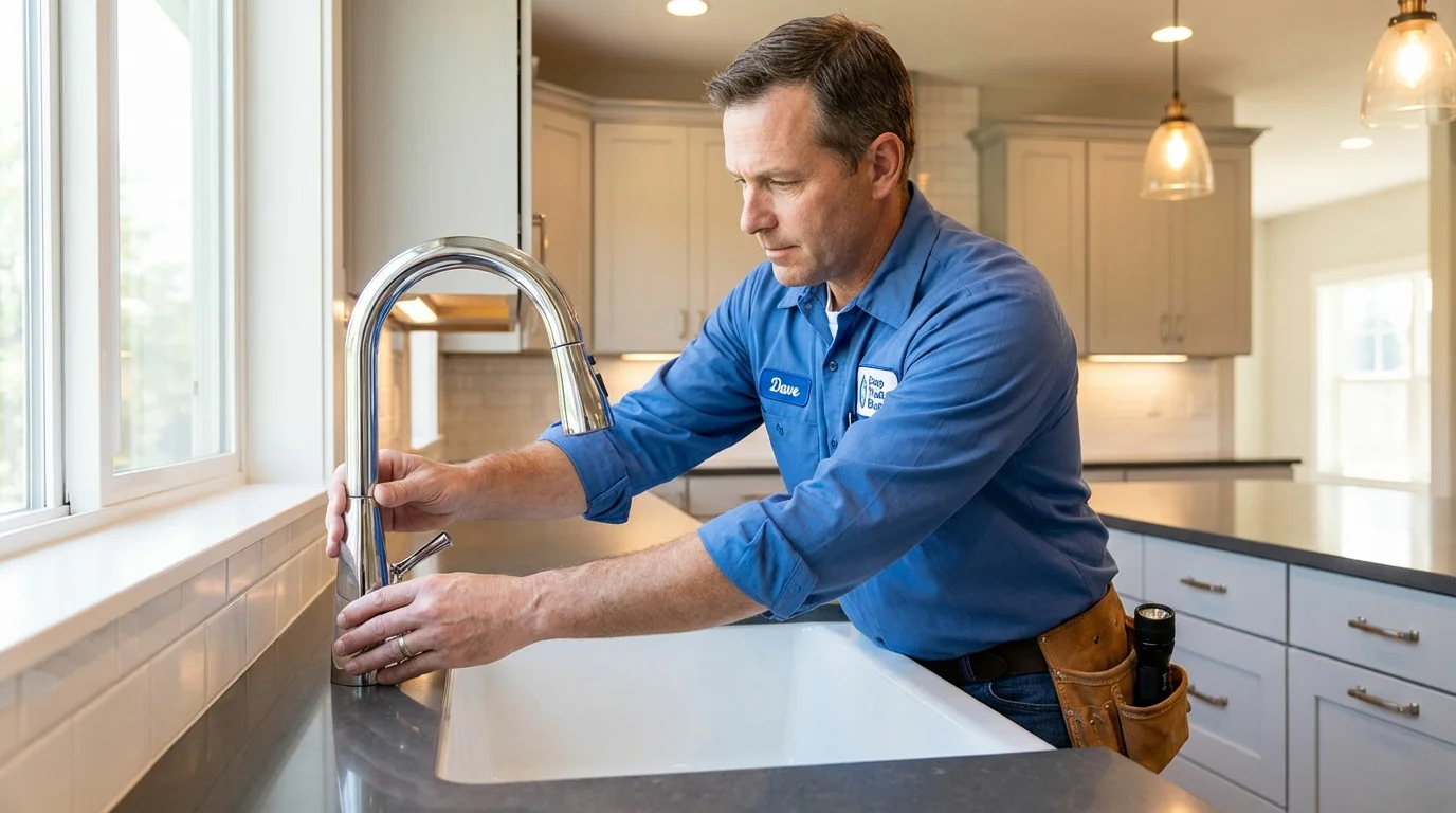 Kitchen faucet installation by Johns Plumbing LLC in Munster