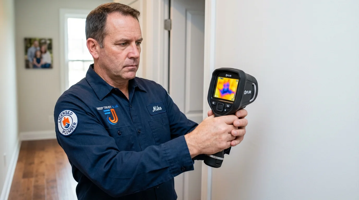 Thermal imaging leak detection by Johns Plumbing LLC in Munster